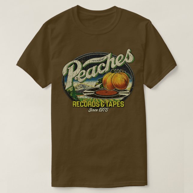 Peaches Records Tapes 1975 Baseball TShirt (Design devant)