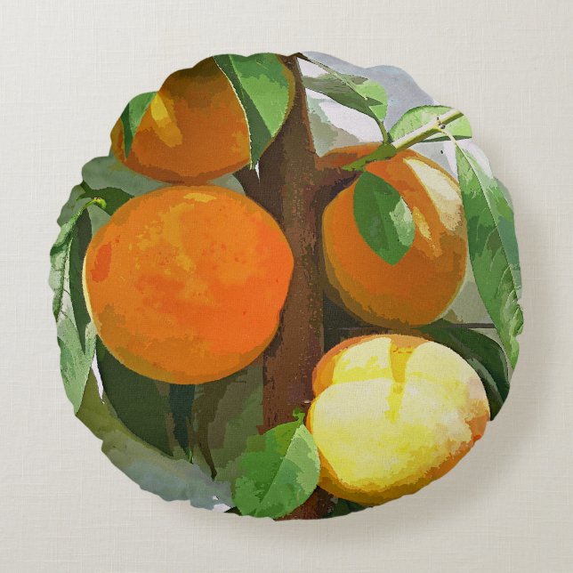 PEACHES RUNDES KISSEN (Vorderseite)