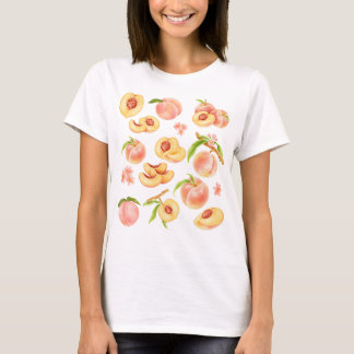 Peaches Watercolor Vintage fühlen Ästhetik T-Shirt