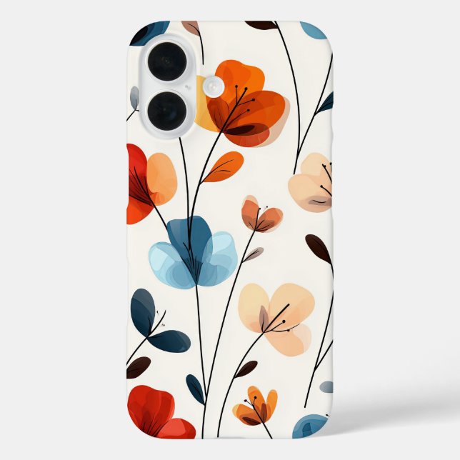 Peachfire-Cluster iPhone 16 Hülle (Rückseite)