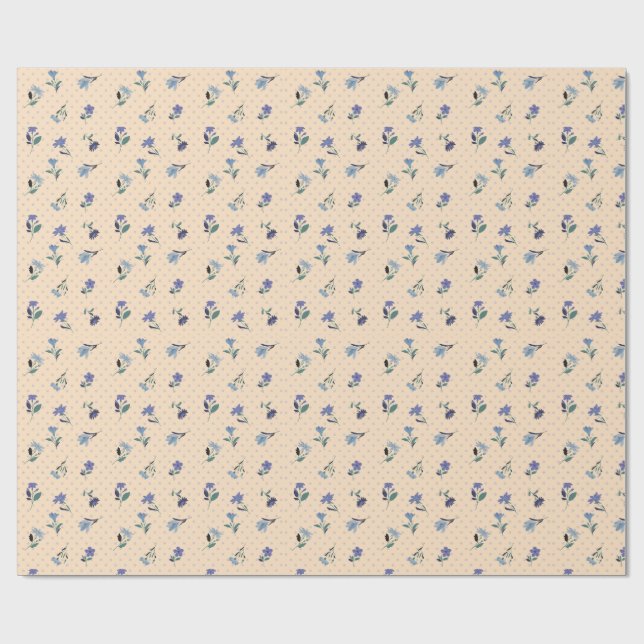 Peachify Pastel Blüten Geschenkpapier (Flach)