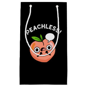 Peachless Funny Fruchtpeach Pun Dark BG Kleine Geschenktüte