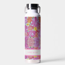 Peachrosa Floral Floral Wasserflasche