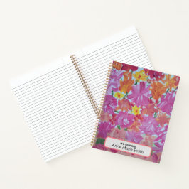 Peachrosa Personalisiertes Blumenbuch Notizbuch