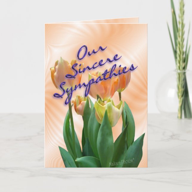 PeachTulips-Sympathy-Karte anpassen Karte (Vorderseite)