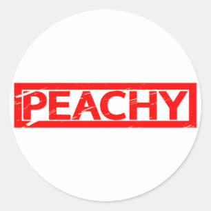 Peachy-Briefmarke Runder Aufkleber
