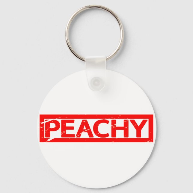 Peachy-Briefmarke Schlüsselanhänger (Vorderseite)