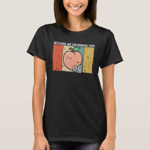Peachy Fruit Print nur Apricot Wochenenden Arbeit T-Shirt
