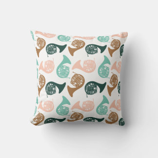 Peachy Green Horn | Horn Player-Geschenk Kissen