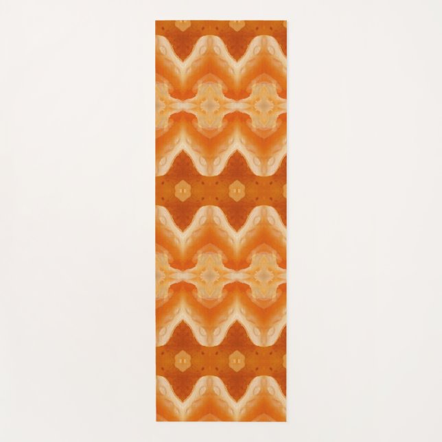 Peachy Ikat Too Yogamatte (Vorderseite)