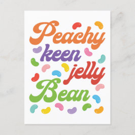 Peachy Keen Jelly Bean Easter Candy Retro Postkarte