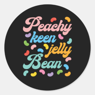 Peachy Keen Jelly Bean Runder Aufkleber