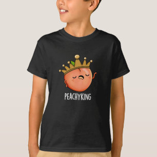 Peachy King Funny Peach Pun Dark BG T-Shirt