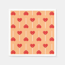 Peachy Liebe Suckers Red Serviette