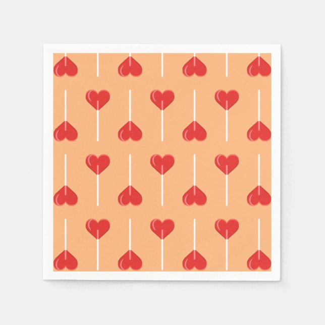 Peachy Liebe Suckers Red Serviette (Vorderseite)