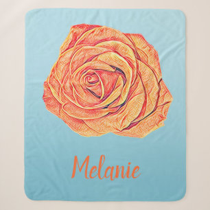 Peachy Mandarine Rose Sherpadecke