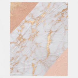Peachy Marble Elegance Fleecedecke