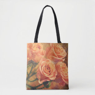 Peachy Orange Rose Tasche
