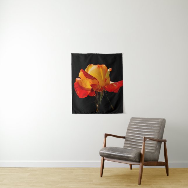 Peachy Orange Rose Wandteppich (Beispiel)