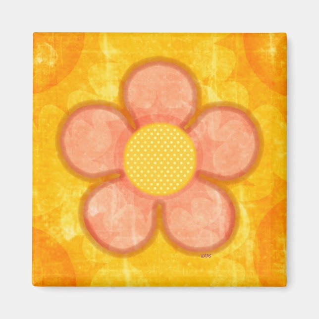 Peachy Petals Magnet (Vorne)