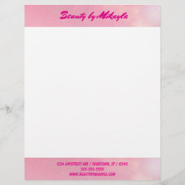 Peachy Pink Beauty Stylist Esthetician Briefbogen