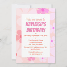 Peachy Pink Blume Power Geburtstag