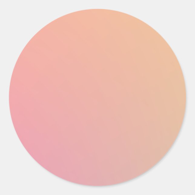 Peachy Pink Runder Aufkleber (Vorderseite)