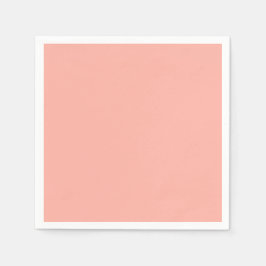 Peachy Pink Solid Color Serviette
