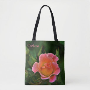 Peachy Pink Wedding Rose Tasche
