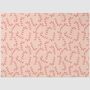 Peachy Pink Weihnachts Candy Canes Seidenpapier