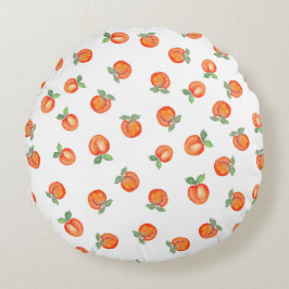 Peachy Print Rundes Kissen