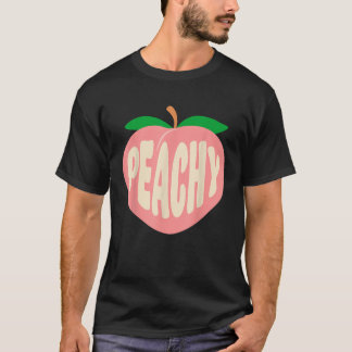 Peachy Retro 70er Georgia Pfirsiche Sommerfrucht T-Shirt
