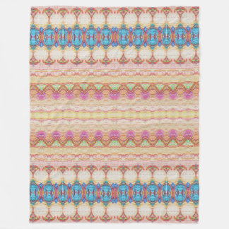 Peachy Rug Pattern Fleece Blanket