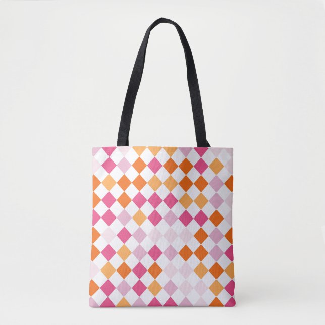 Peachy Sunset Harlequin Tasche (Vorderseite)
