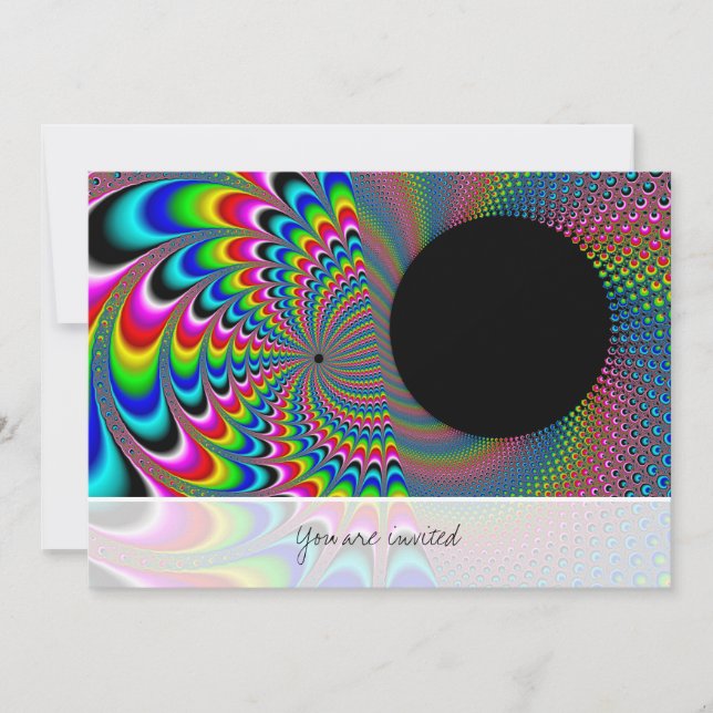 Peackock A Delic - Fraktal Art Einladung (Vorderseite)