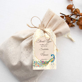 Peacock Arabian Muster indische Gastgeschenk Hochz Geschenkanhänger