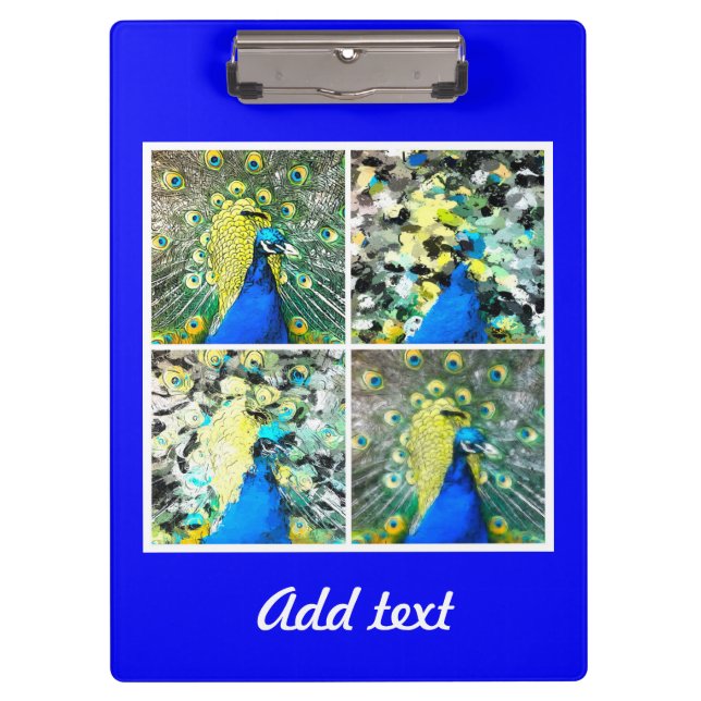 Peacock Art Clipboard Klemmbrett (Vorderseite)