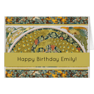 Peacock Art Nouveau Style rond design complexe