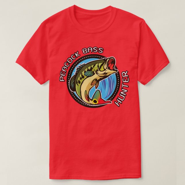 Peacock Bass Hunter, Fisch T T-Shirt (Design vorne)