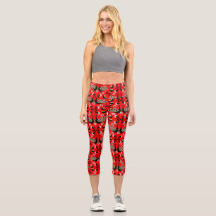 Peacock Bird Folk Kunst, Dichtung und Musik Leggin Capri Leggings