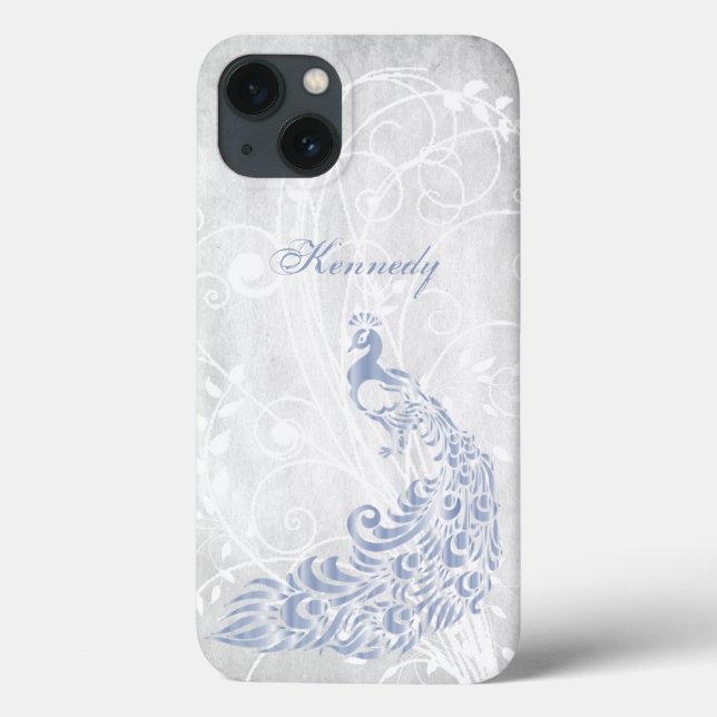 Peacock bleu clair Personnalisé iPhone X coque (Verso)