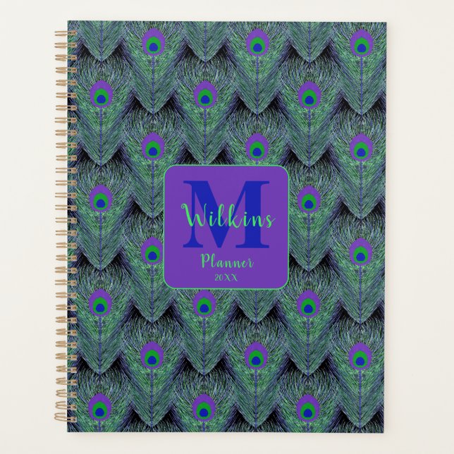 Peacock bleu violet Plumes Art Décor (Devant)