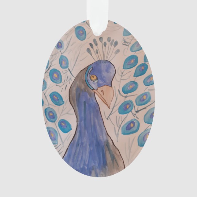 Peacock Blue Acrylic Ornament (Vorderseite)
