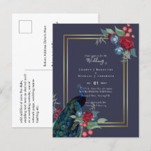 Peacock Blue Burgundy Winter Hochzeit im Herbst