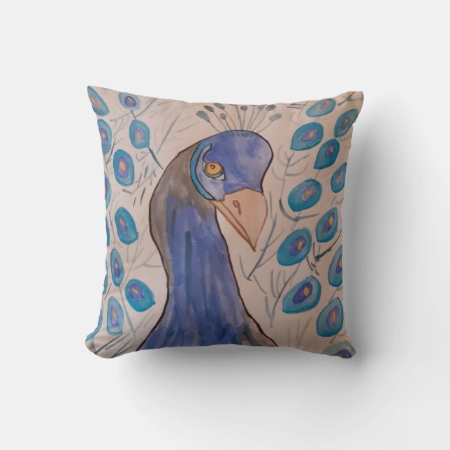 Peacock Blue Cushion Kissen (Vorderseite)