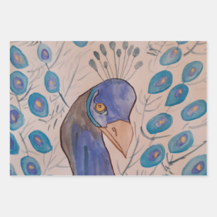 Peacock Blue Geschenkpapier Set