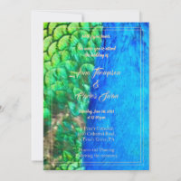 Peacock Blue Green Feather Texture Summer Wedding