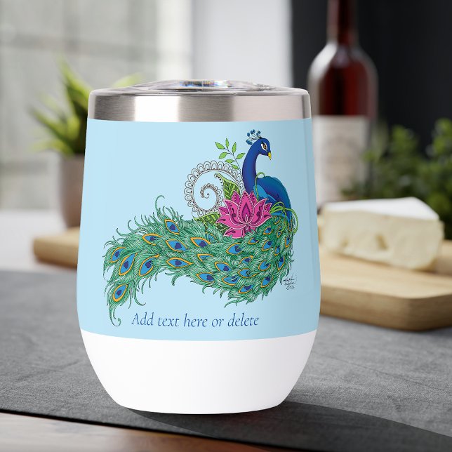 Peacock Blue Lotus Fleur Henné (Créateur téléchargé)