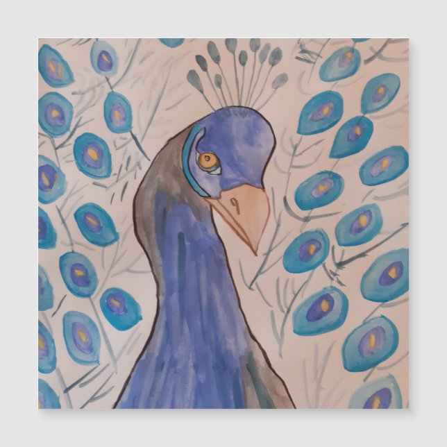 Peacock Blue Magnetkarte (Vorderseite)