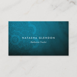 Peacock Blue Mandala Zen Business Card Visitenkarte